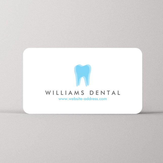 Modern Dentist Tooth Logo auf Weiß Visitenkarte (Von Creator hochgeladen)