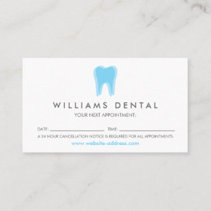 Modern Dentist Tooth Logo auf weißer Verabredung Visitenkarte