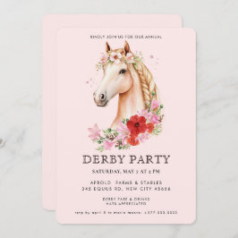 Modern  Derby Party  Einladung