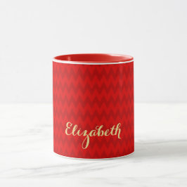 Modern Design Custom Imitats Gold Name Weihnachten Tasse
