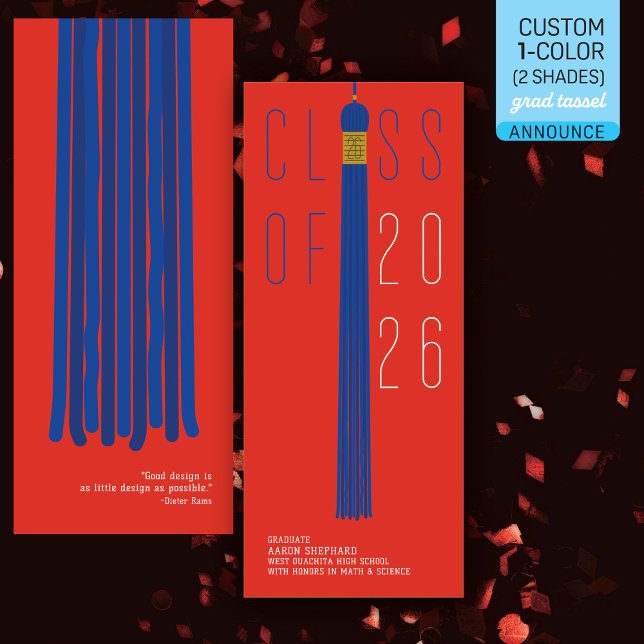 Modern Design Grad Announcement | Color-Editable (Von Creator hochgeladen)