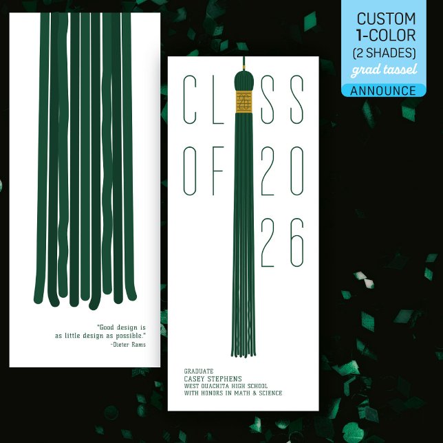 Modern Design Grad Announcement | Color-Editable (Von Creator hochgeladen)