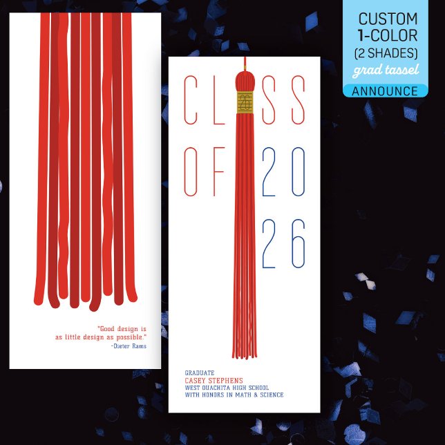 Modern Design Grad Announcement | Color-Editable (Von Creator hochgeladen)