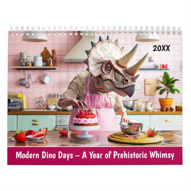 Modern Dino Days – A Year of Prehistoric Whimsy Kalender (Titelbild)