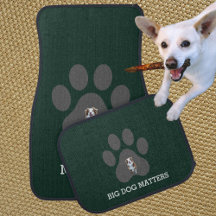 Modern DIY Large Dog Paw Print Cute Green And Grey