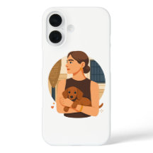 Modern Dog Mom Aesthetic With Cute Puppy