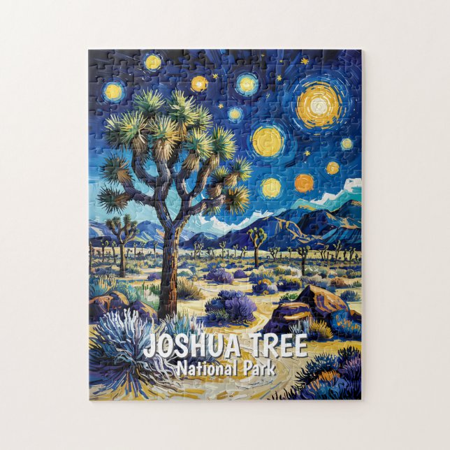 Modern Dreamlike Joshua Tree Mojave Desert Hiking Puzzle (Vertikal)