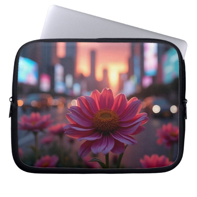 Modern Dusk Daisies 10' Laptopschutzhülle (Vorderseite)