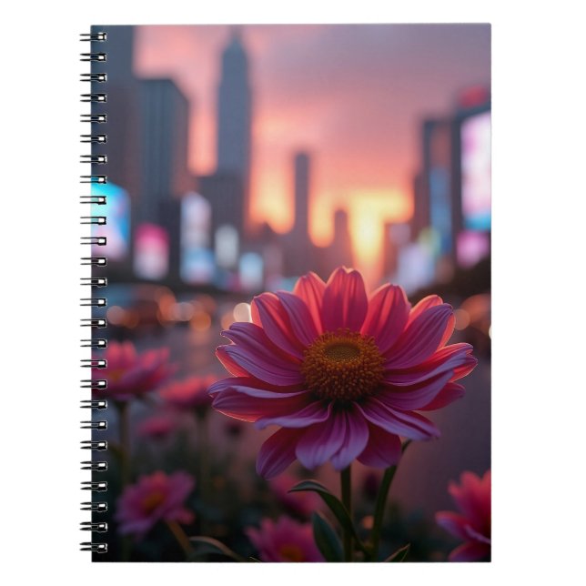 Modern Dusk Daisies Notizblock (Vorderseite)