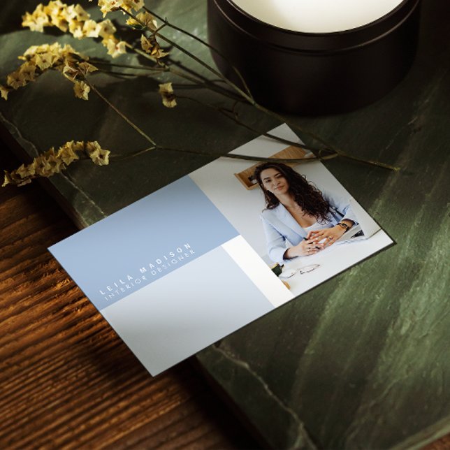 Modern Dusty Blue Beruflich Visitenkarte (Make an impact with these professional business cards, showcasing your brand and credibility.)