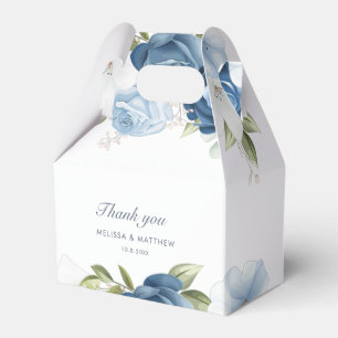 Modern Dusty Blue Floral Elegante Hochzeit Vielen  Geschenkschachtel