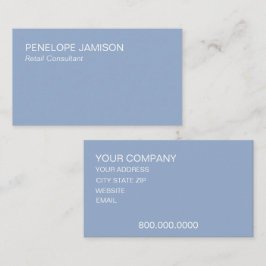 Modern Dusty Blue Minimalistic  Visitenkarte