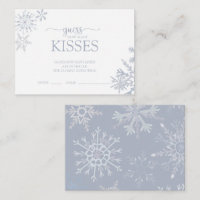 Modern Dusty Blue Snowflake Dusche Wie viele Küsse