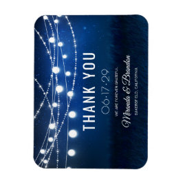 Modern Dusty Blue Wedding Danke Magnet