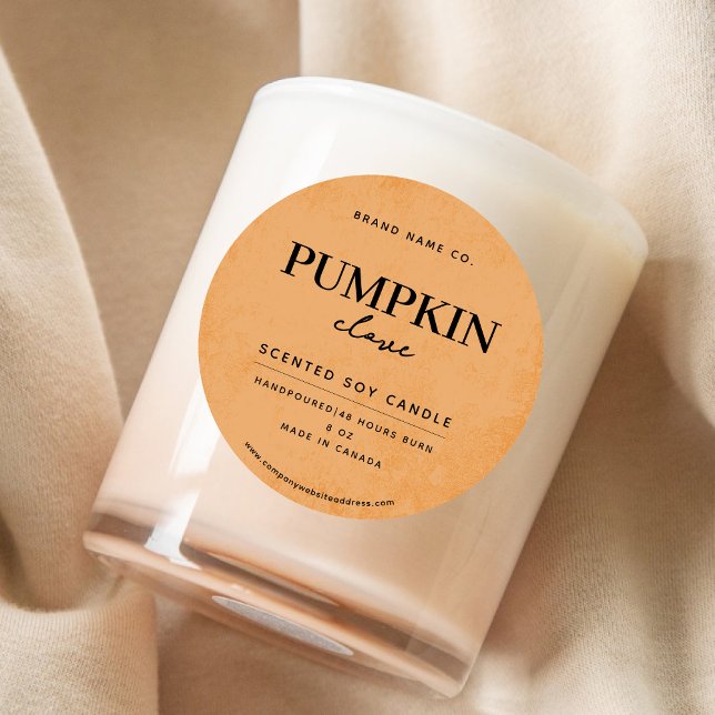 Modern Dusty Orange Rustic Runder Aufkleber (Von Creator hochgeladen)