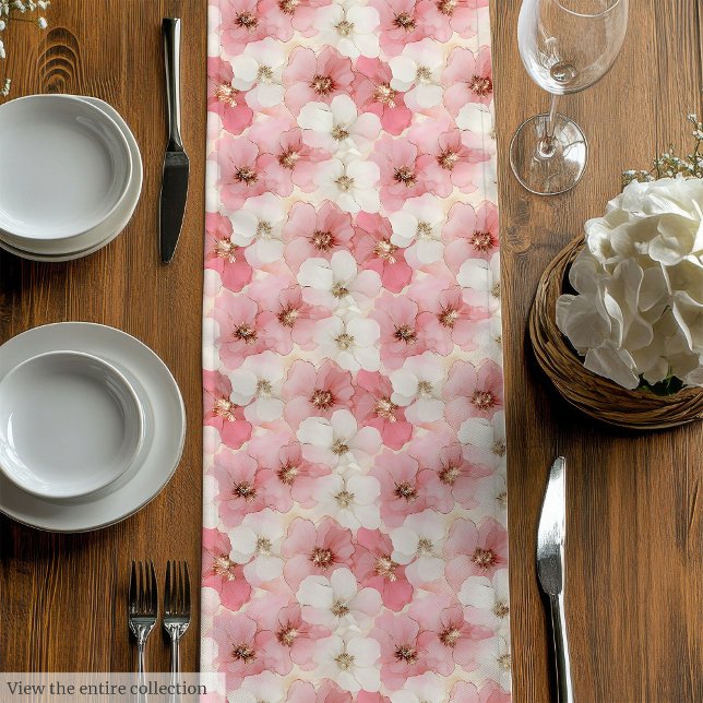 Modern dusty pink and gold wedding table runner mittelgroßer tischläufer (Modern dusty pink and gold wedding table runner)