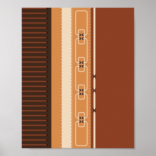 Modern Earth Tone Geometric Art Print Poster (Vorne)