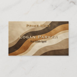 Modern Earth Tones Real Estate Agent Business Card Visitenkarte