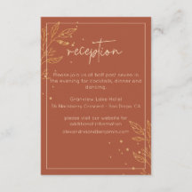 Modern Earthy Brown Empfang Card