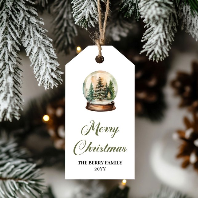 Modern Earthy Colors Christmas Ball Digital Label Geschenkanhänger (Modern Earthy Colors Christmas Ball Digital Label)