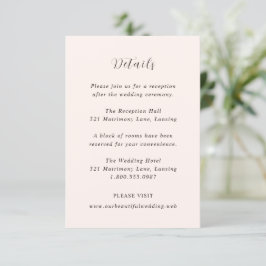 Modern Earthy Neutral Wedding Begleitkarte