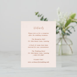 Modern Earthy Neutral Wedding Foil Enclosure Card Folie Einladungspostkarte