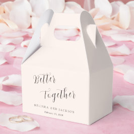 Modern Earthy Neutral Wedding Geschenkschachtel