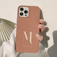 Modern Earthy Terracotta Custom Monogram