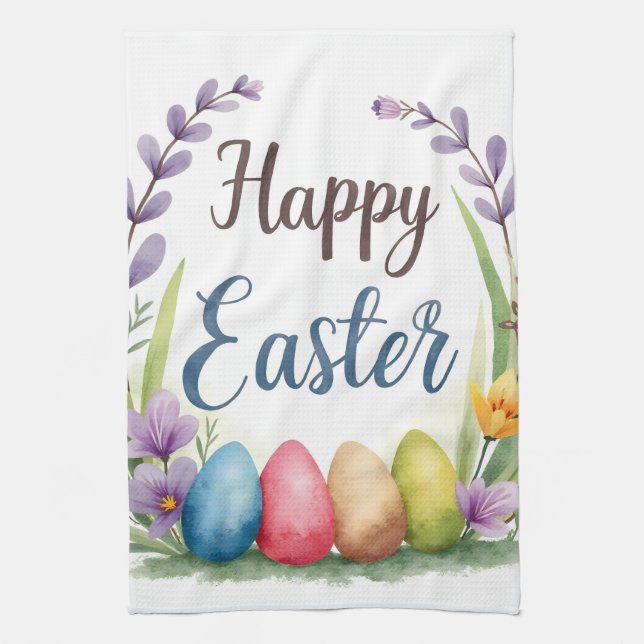 Modern Easter Eggs Beautiful Collection Geschirrtuch (Vertikal)