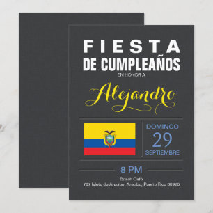 Modern: Ecuador-Republik-Party Einladung