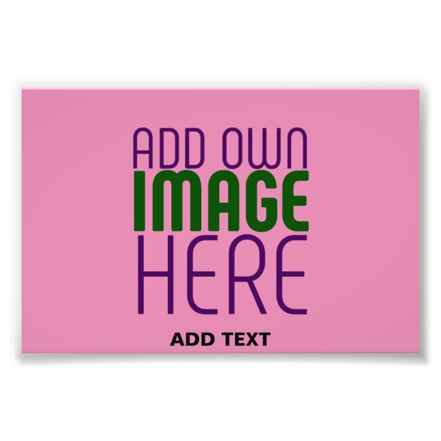 MODERN EDITABLE CUTE HOT PINK IMAGE TEXT TEMPLATE FOTODRUCK (Vorne)