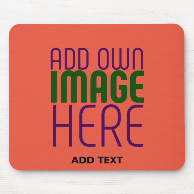 MODERN EDITABLE TOMATO RED IMAGE TEXT TEMPLATE MOUSEPAD (Vorne)