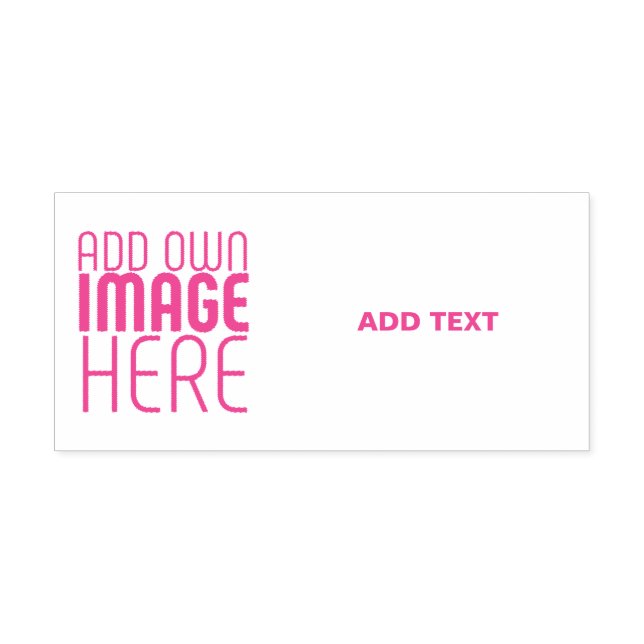 MODERN EDITABLE WHITE IMAGE TEXT TEMPLATE FUSCHIA PERMASTEMPEL (Design)