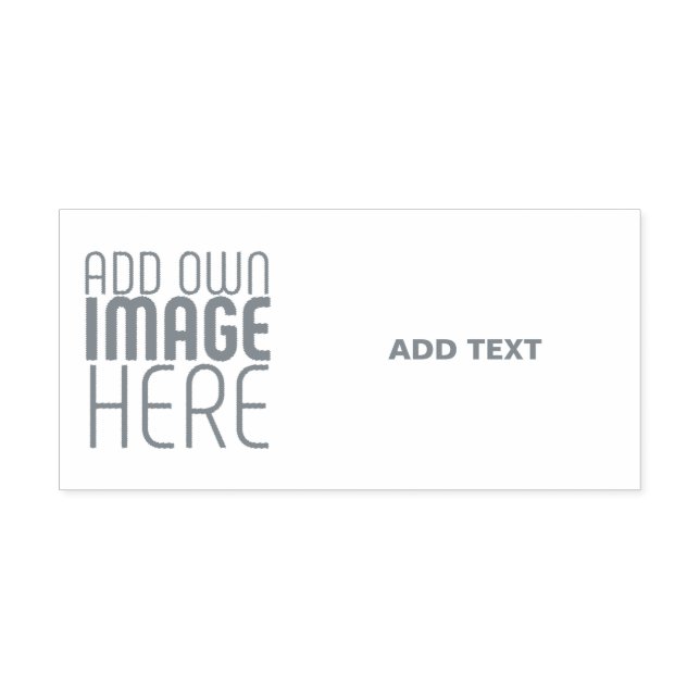 MODERN EDITABLE WHITE IMAGE TEXT TEMPLATE GRAY PERMASTEMPEL (Design)