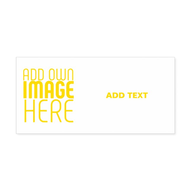 MODERN EDITABLE WHITE IMAGE TEXT TEMPLATE YELLOW PERMASTEMPEL (Design)