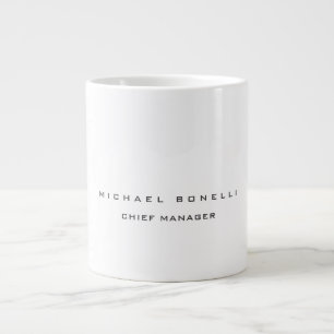 Modern Eigener Name Professioneller Minimalistisch Jumbo-Tasse