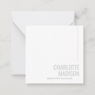 Modern Eigener Name Trendy Minimalistisch Schlicht Mitteilungskarte