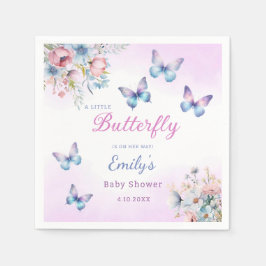 Modern Eine kleine Butterfly Floral Girl Dusche Serviette