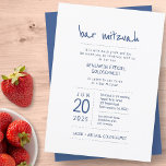 Modern   einfach Bar Mitzvah Einladung<br><div class="desc">Besteht aus spielerischer Schrift- und San-Serif-Typografie; Alles vor einem Hintergrund mit weißem Hintergrund. Dieses wurde von Select Party Supplies entworfen,  exklusiv für Zazzle. Abrufbar unter: http://www.zazzle.com/selectpartysupplies</div>