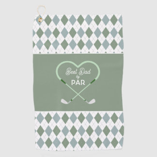 Modern Einfach Bester Vater von Par Men Golfhandtuch