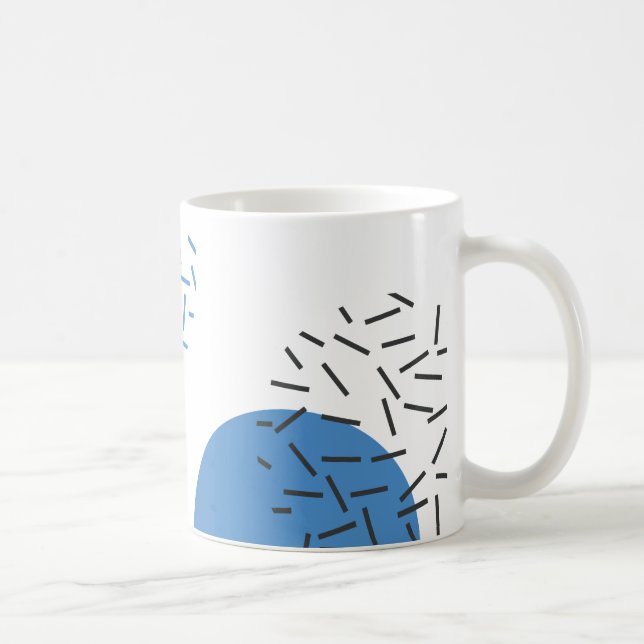 Modern, einfach, cool, abstrakt, grafisch kaffeetasse (Rechts)