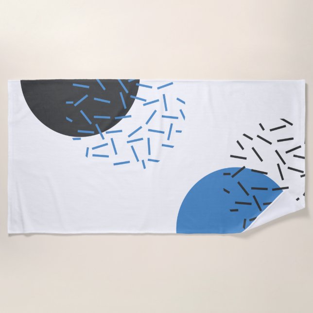 Modern, einfach, cool, abstrakt, grafisch strandtuch (Vorderseite)
