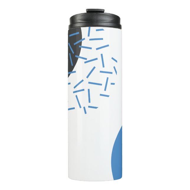 Modern, einfach, cool, abstrakt, grafisch thermosbecher (Vorderseite)