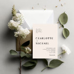 Modern, einfach, elegant Einladung<br><div class="desc">Moderne,  schlichte,  elegante Hochzeitskarte,  Editieren Sie Ihr Produkt in der Sache. Sie können Schriftart/Größe/Farbe und Position mit "weiter personalisieren" ändern.</div>