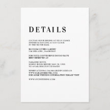 Modern, einfach, frisch - Hochzeit Enclosure Card