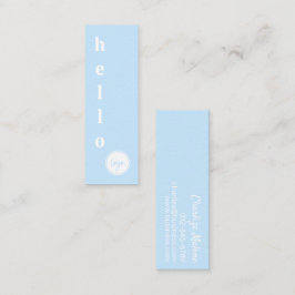 MODERN EINFACH GROSSES HELLO SCRIPT EIGENES LOGO B MINI VISITENKARTE