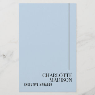 Modern Einfach Hellblau Schlicht Minimalistisch Ei Briefpapier