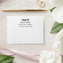 Modern Einfach Minimal, Monogramm Schwarz und Weiß