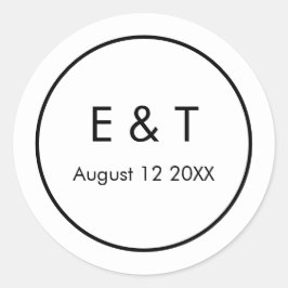 Modern einfach runder aufkleber