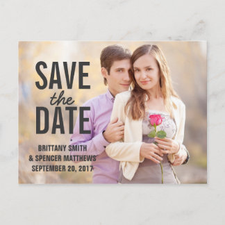 Modern einfach Save the Date Ankündigungspostkarte